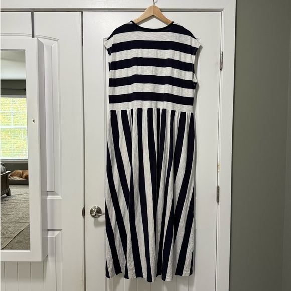 Boden Easy T-Shirt Midi Dress in Navy & White Stripe 20/22 US - Picture 9 of 10